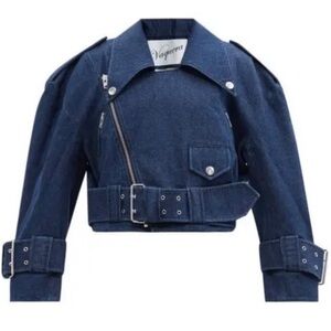 Vaquera Oversized Denim Moto Jacket